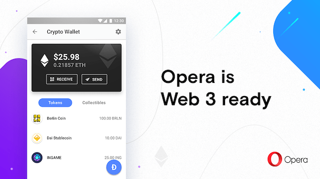 Opera представила браузер для Андроид с блокчейн